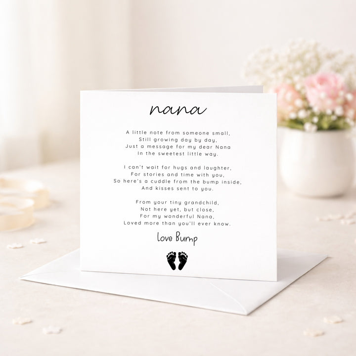 Nana Poem Baby Announcement Card