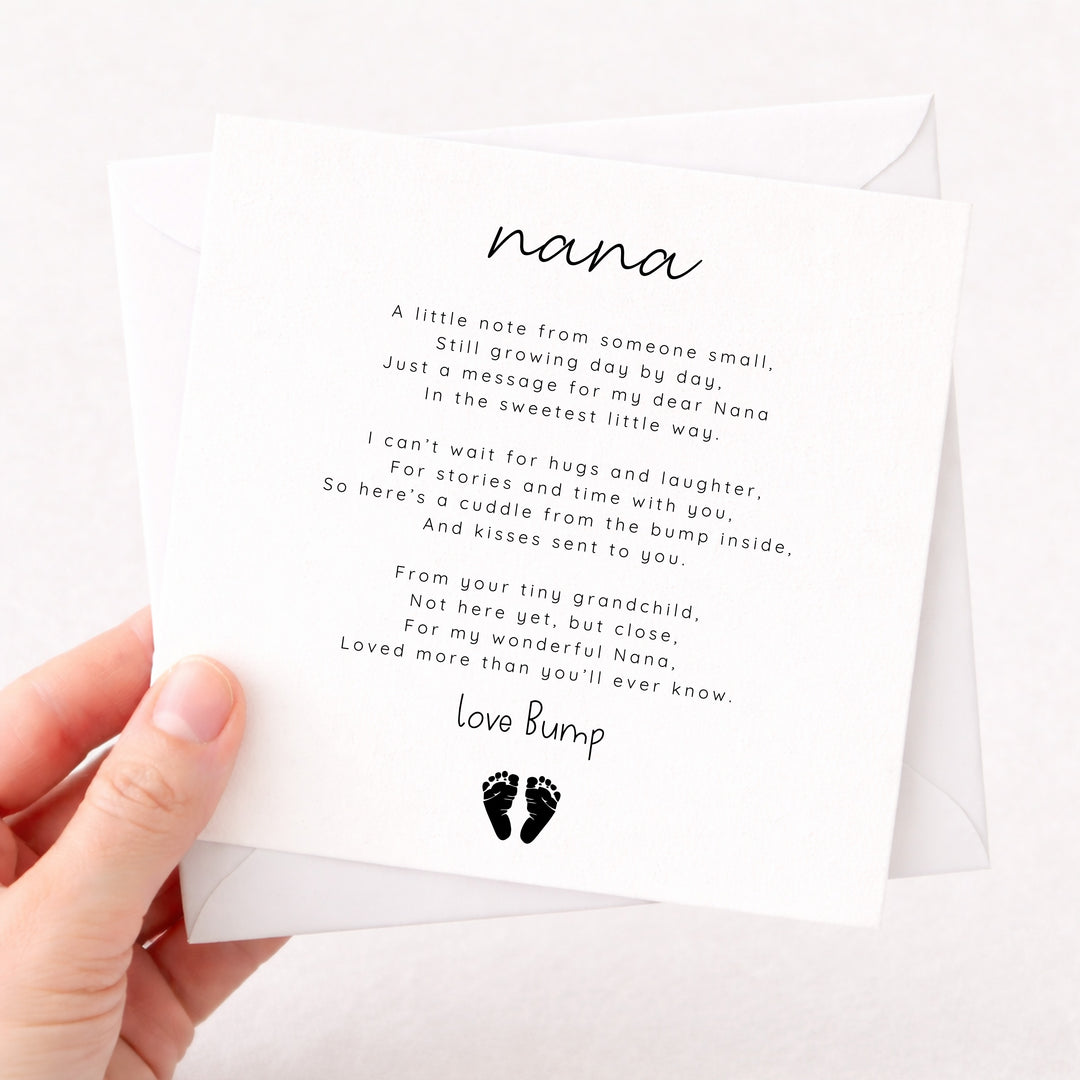 Nana Poem Baby Announcement Card