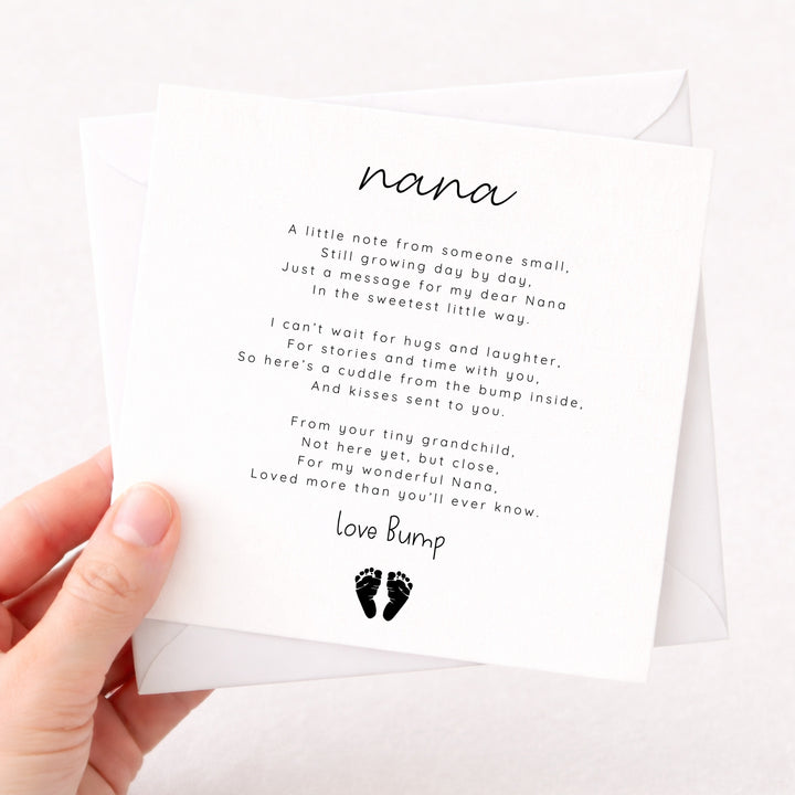 Nana Poem Baby Announcement Card