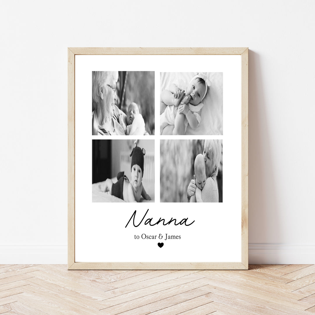 Personalised Nana Photo Mother's Day Poster
