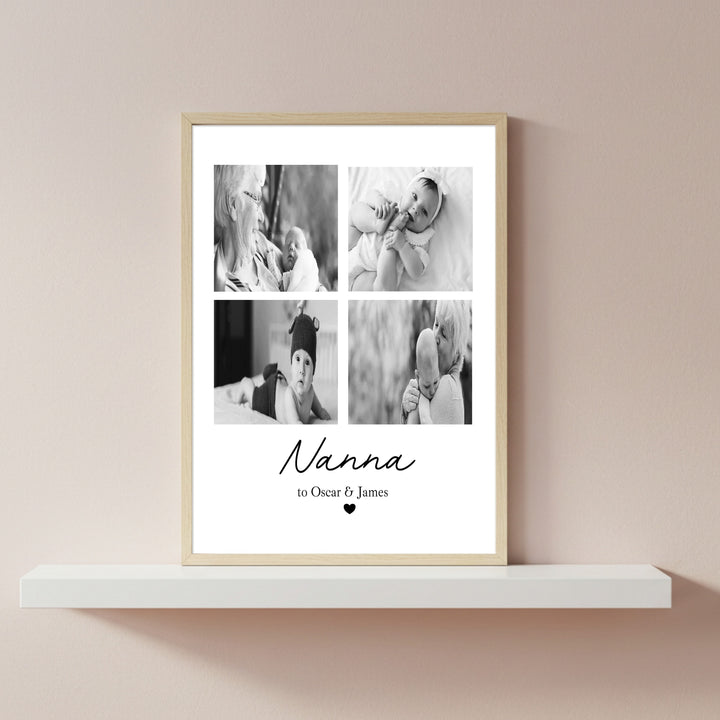 Personalised Nana Photo Mother's Day Poster