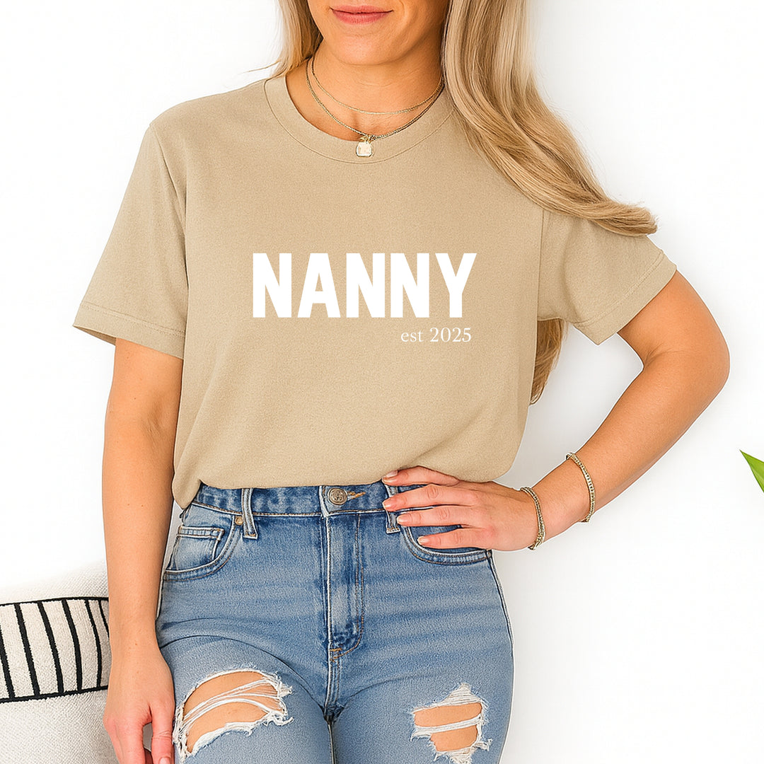 Personalised Nanny Est T-shirt