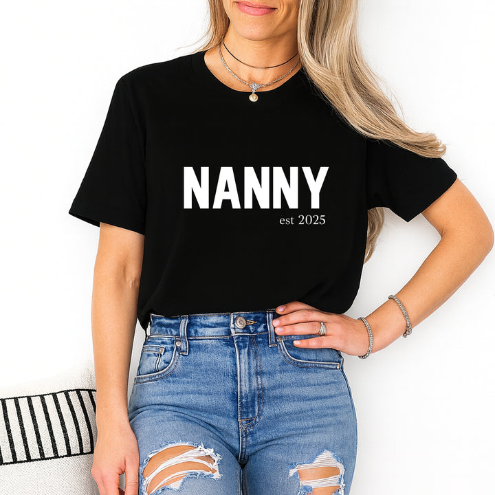 Personalised Nanny Est T-shirt