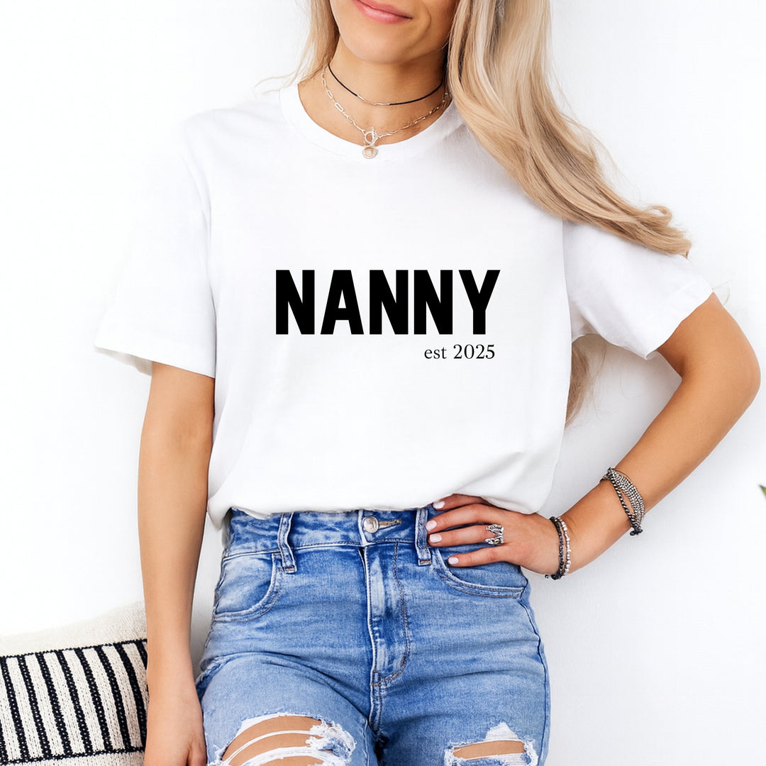 Personalised Nanny Est T-shirt