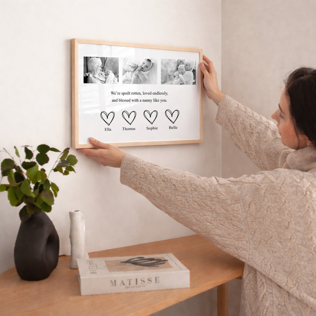 Personalised Blessed With You Nanny Mother's Day Poster