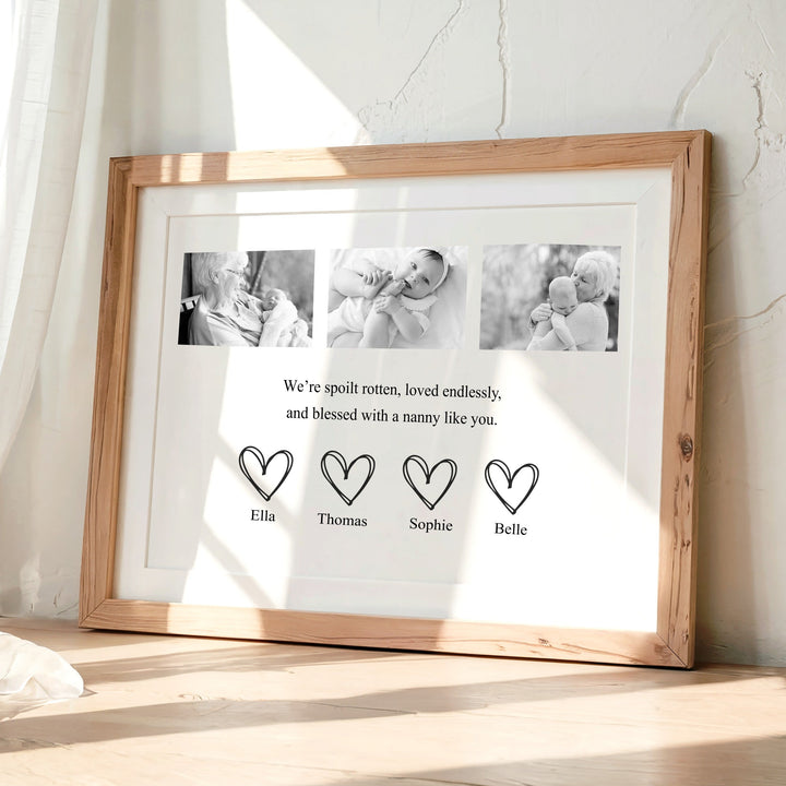 Personalised Blessed With You Nanny Mother's Day Poster