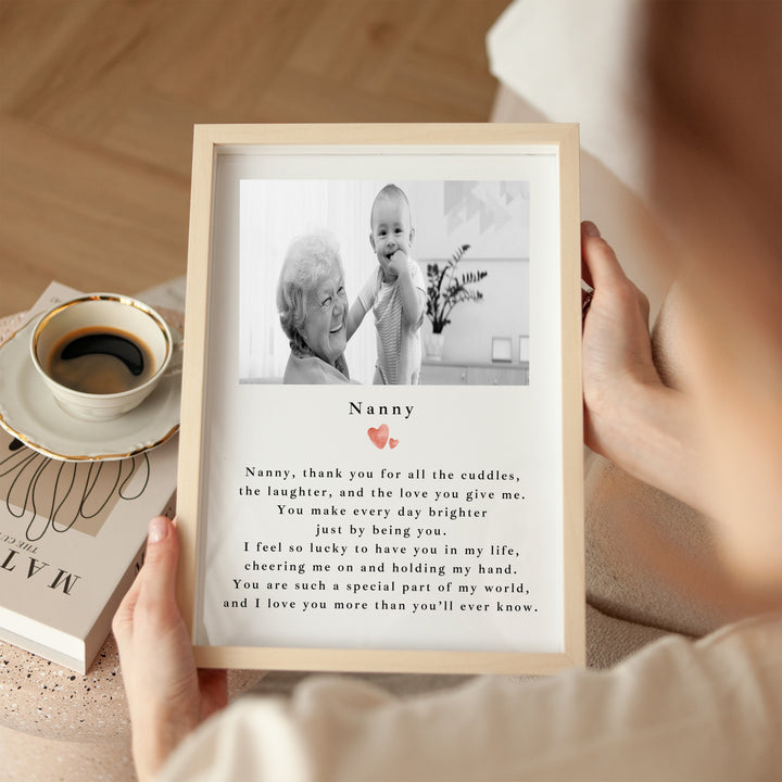 Personalised Thank You Nanny Mother's Day Poster