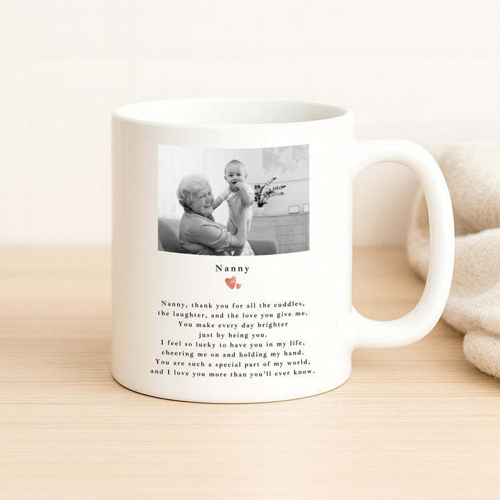 Personalised Thank You Nanny Photo Mug