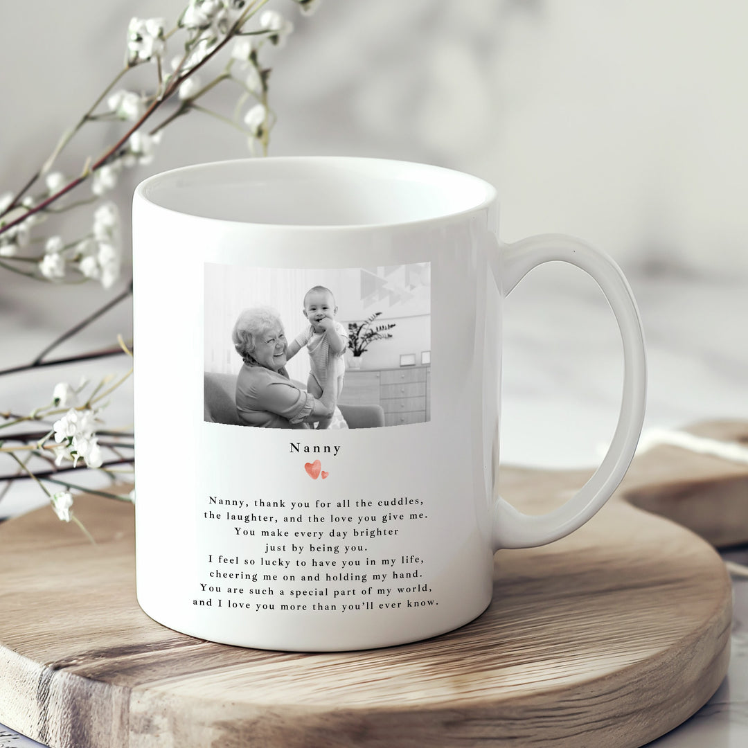 Personalised Thank You Nanny Photo Mug