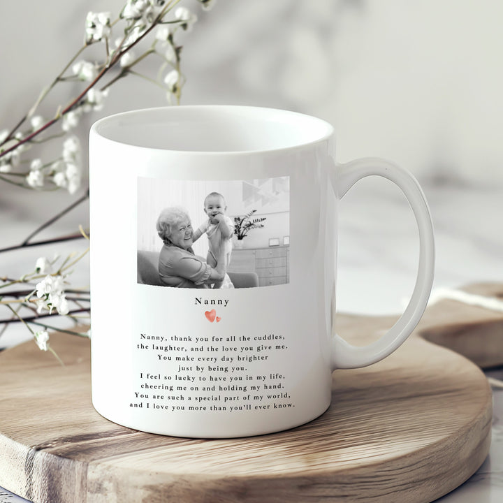 Personalised Thank You Nanny Photo Mug