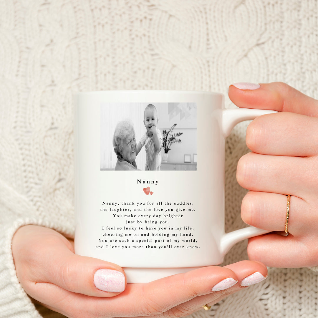 Personalised Thank You Nanny Photo Mug