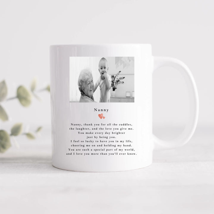 Personalised Thank You Nanny Photo Mug