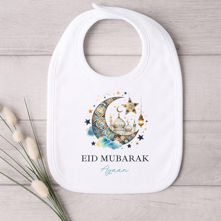Personalised Eid Mubarak Baby Grow, Vest or Bib