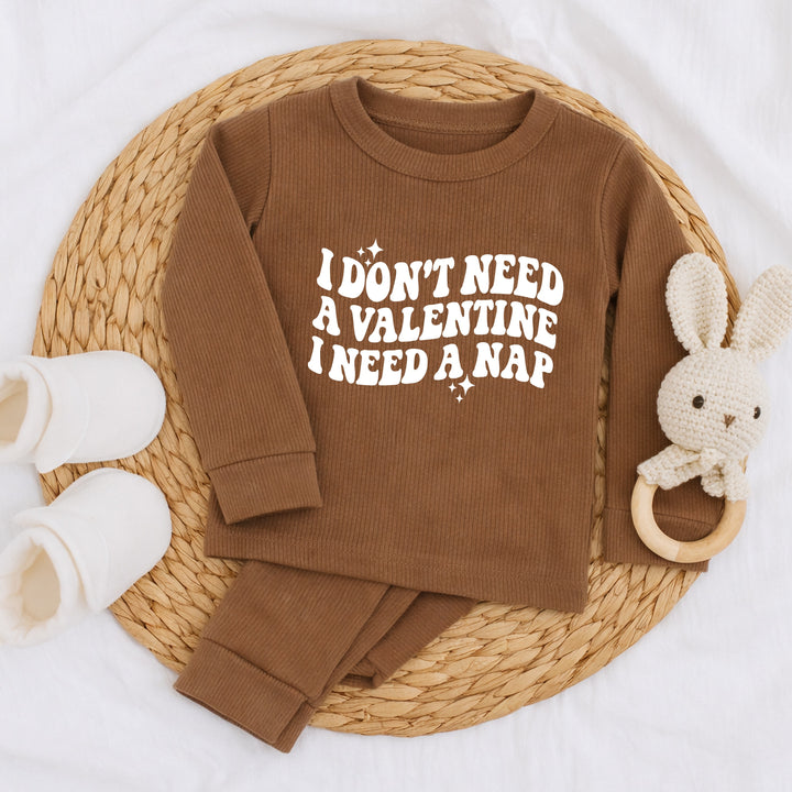 I Need A Nap Valentine's Day Ribbed Loungewear
