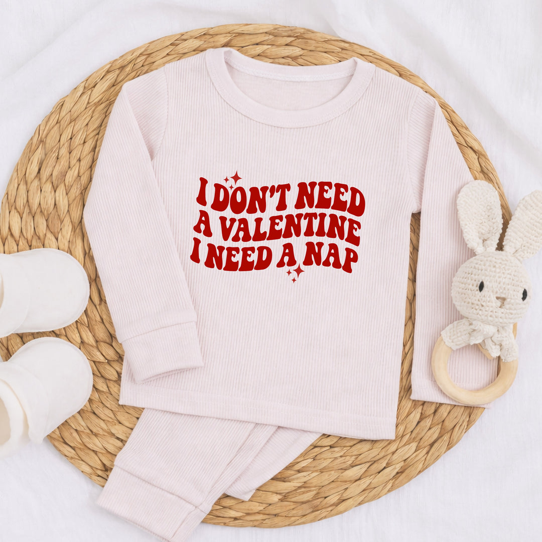 I Need A Nap Valentine's Day Ribbed Loungewear