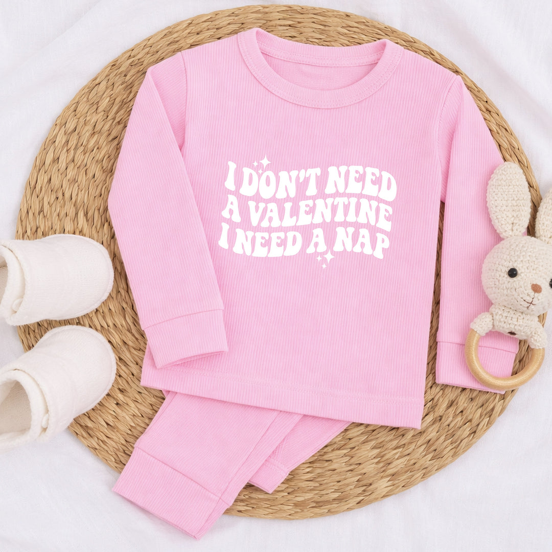 I Need A Nap Valentine's Day Ribbed Loungewear