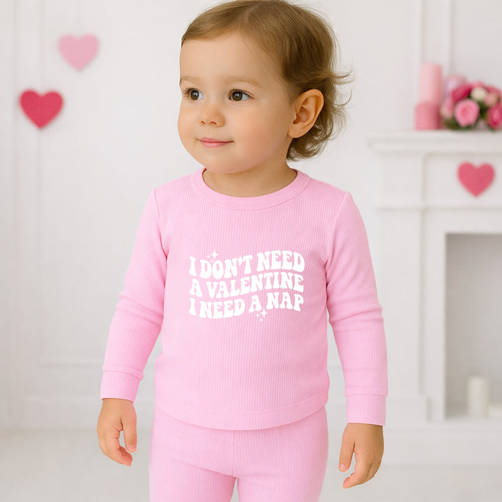 I Need A Nap Valentine's Day Ribbed Loungewear