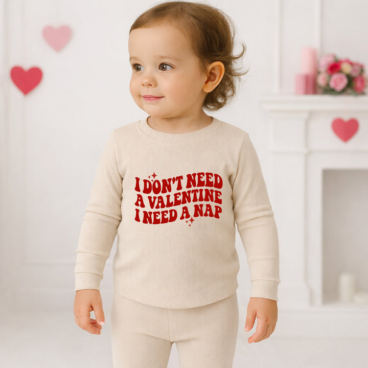 I Need A Nap Valentine's Day Ribbed Loungewear