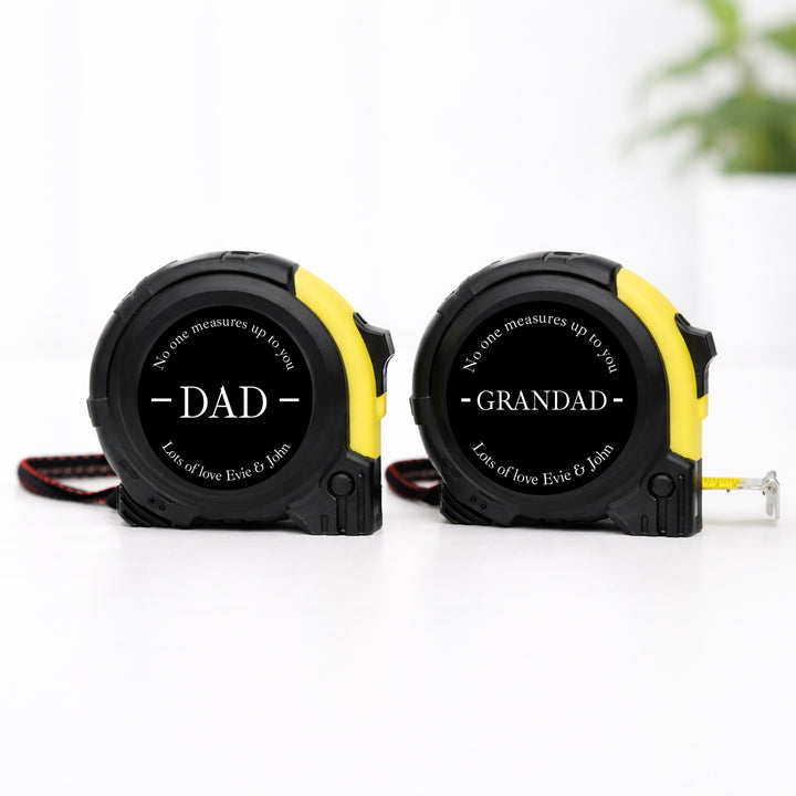 Personalised Black No One Measures Up To You Tape Measure