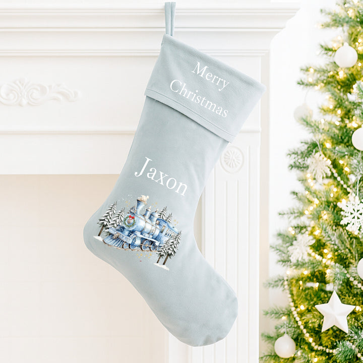 Personalised Blue Polar Express Santa Sack or Stocking
