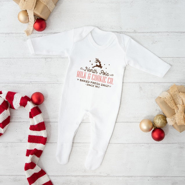 North Pole Milk & Cookies Co Christmas Sweatshirt/Babygrow