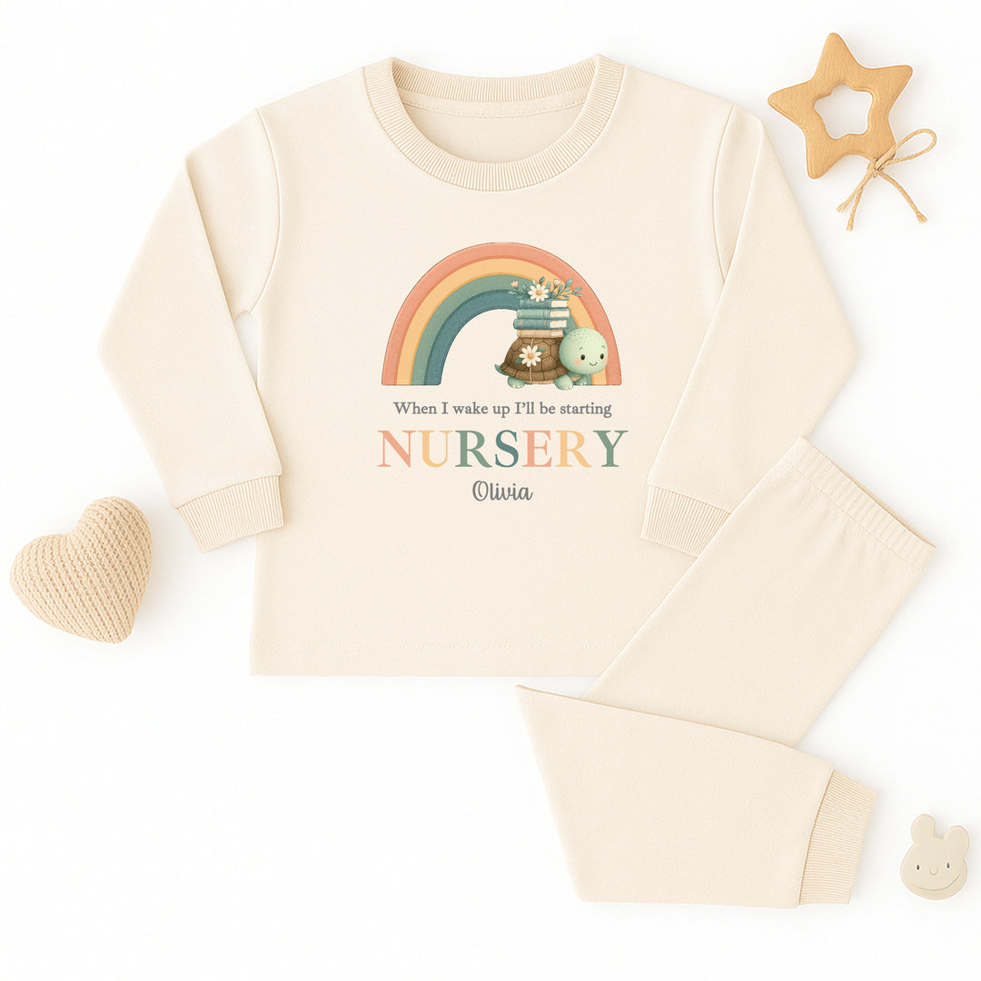 Personalised Turtle Rainbow Back To School Pyjamas