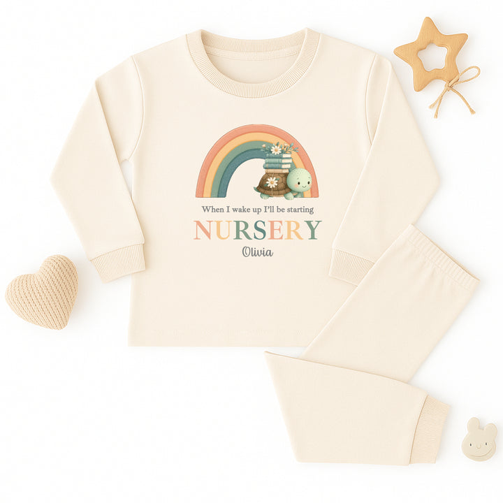 Personalised Turtle Rainbow Back To School Pyjamas