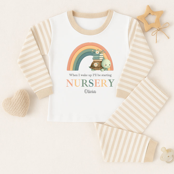 Personalised Turtle Rainbow Back To School Pyjamas