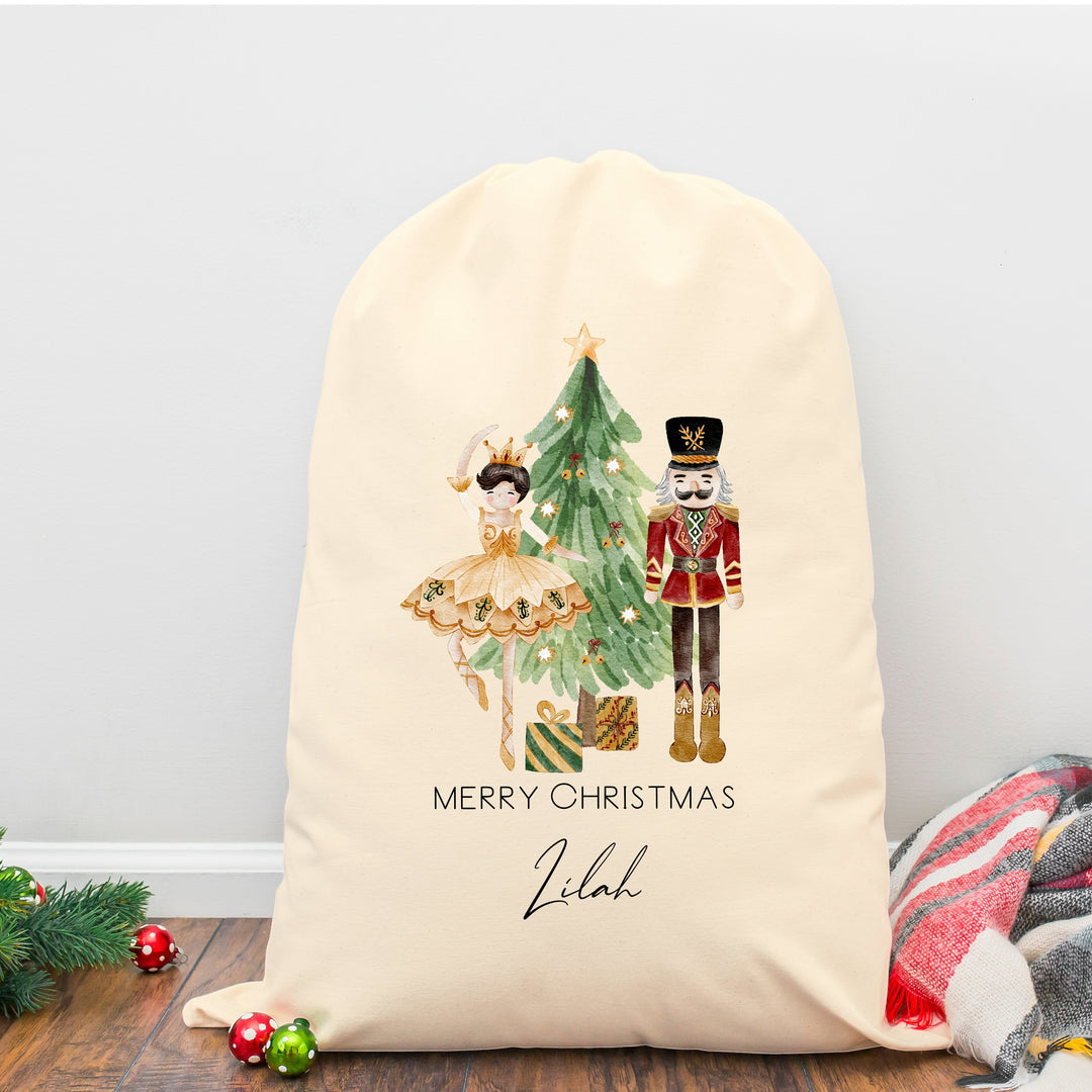 Personalised Nutcracker Tree Santa Sack