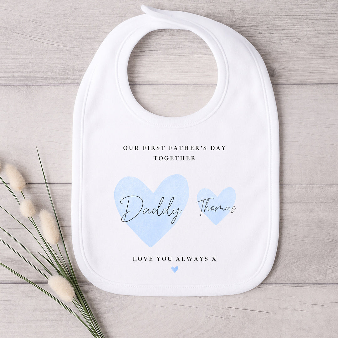 Personalised Blue Hearts Love You Always First Father&
