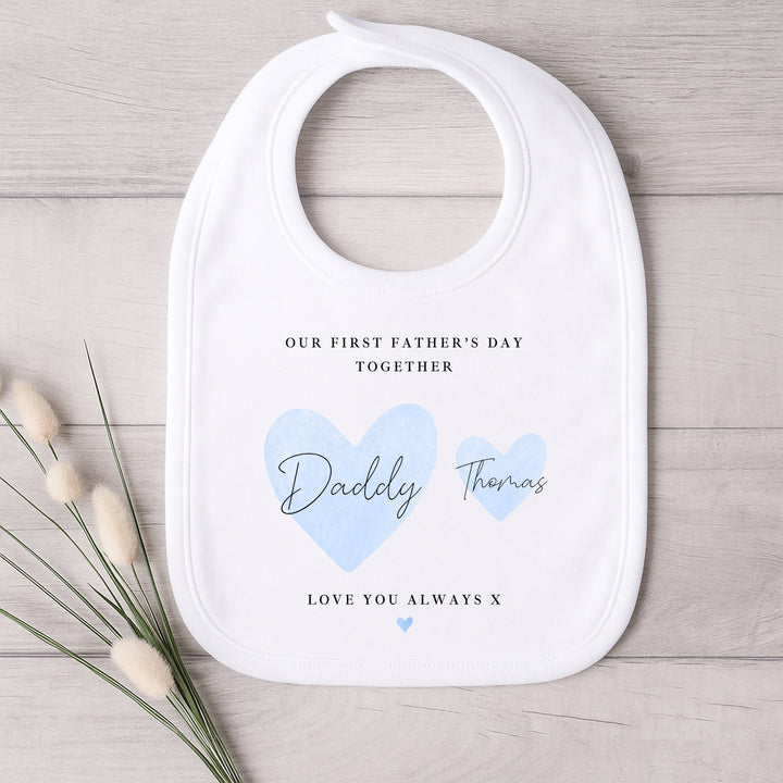 Personalised Blue Hearts Love You Always First Father&