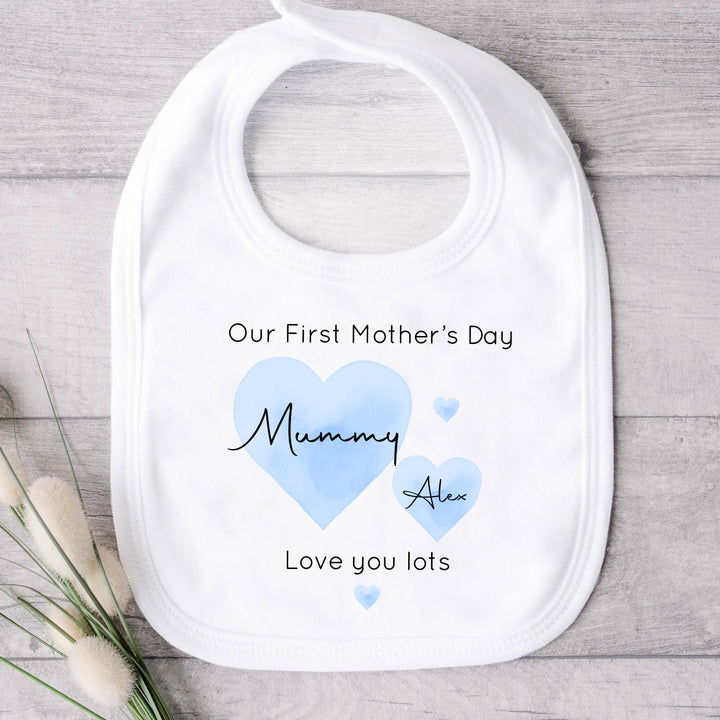 Personalised Our First Mother's Day Pink/Blue Babygrow/Vest