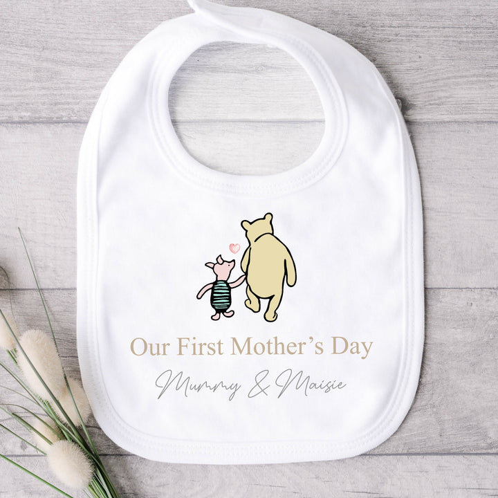 Personalised First Mother's Day Classic Pooh Bear Babygrow/Vest