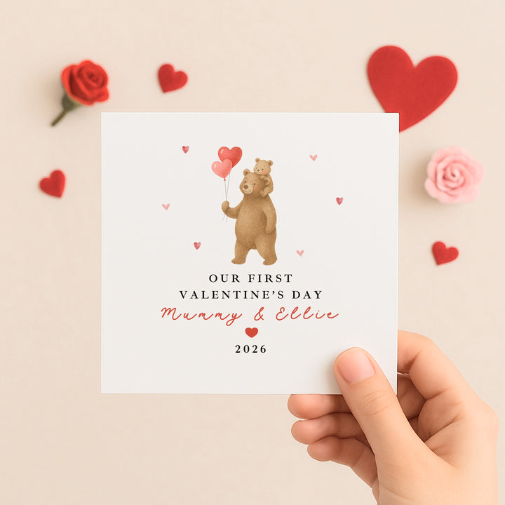 Personalised Brown Bears Our First Valentine's Day Card