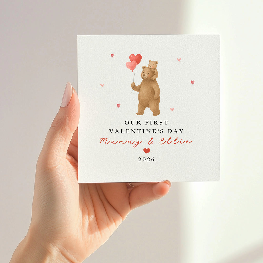 Personalised Brown Bears Our First Valentine's Day Card