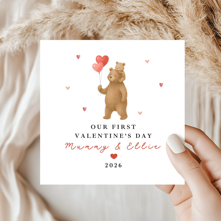 Personalised Brown Bears Our First Valentine's Day Card
