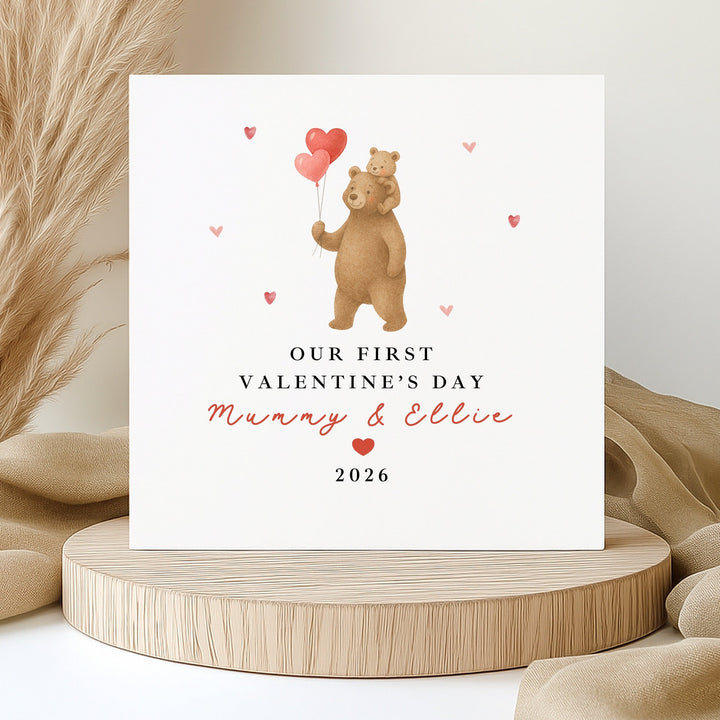 Personalised Brown Bears Our First Valentine's Day Card