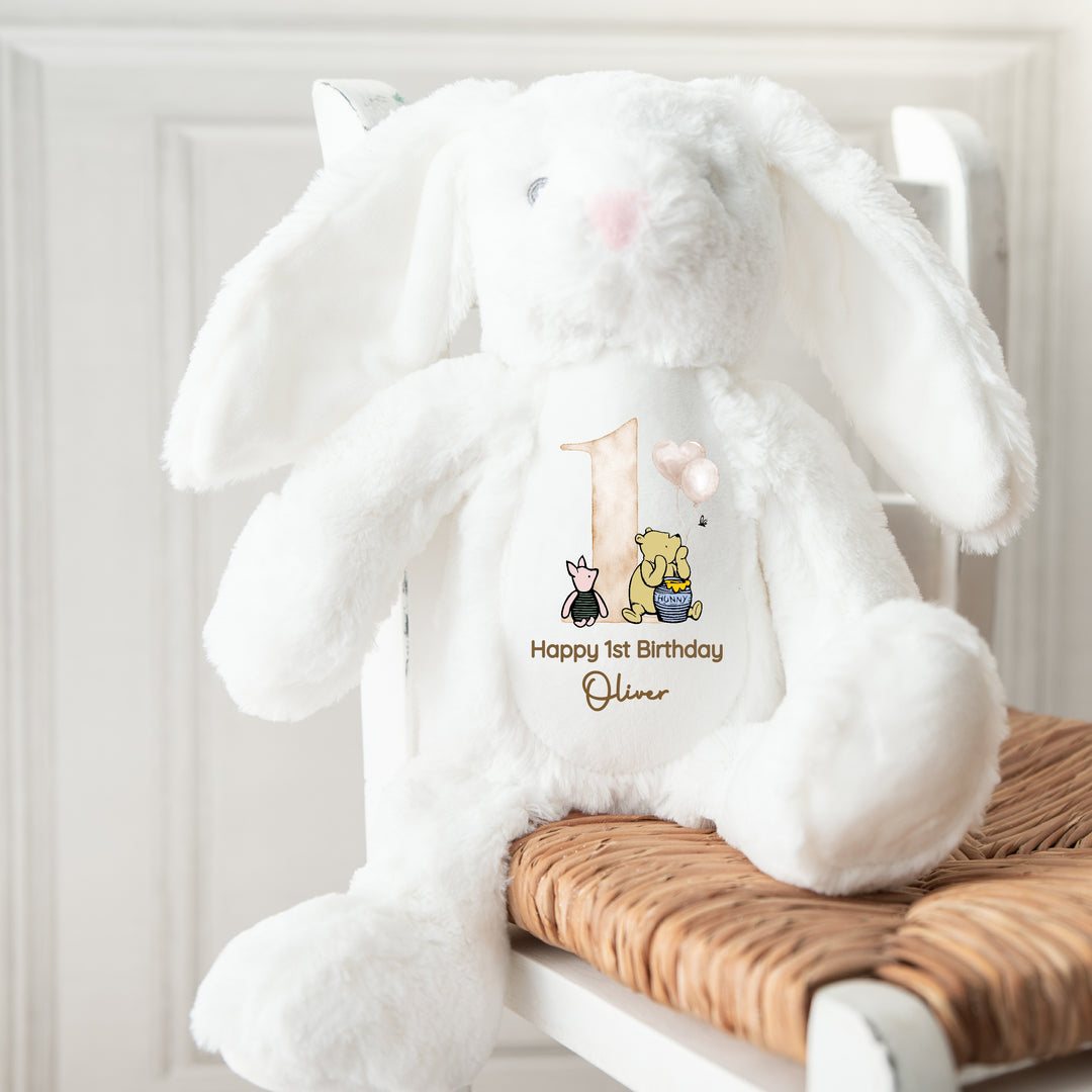 Personalised Beige Pooh Bear Birthday Teddy