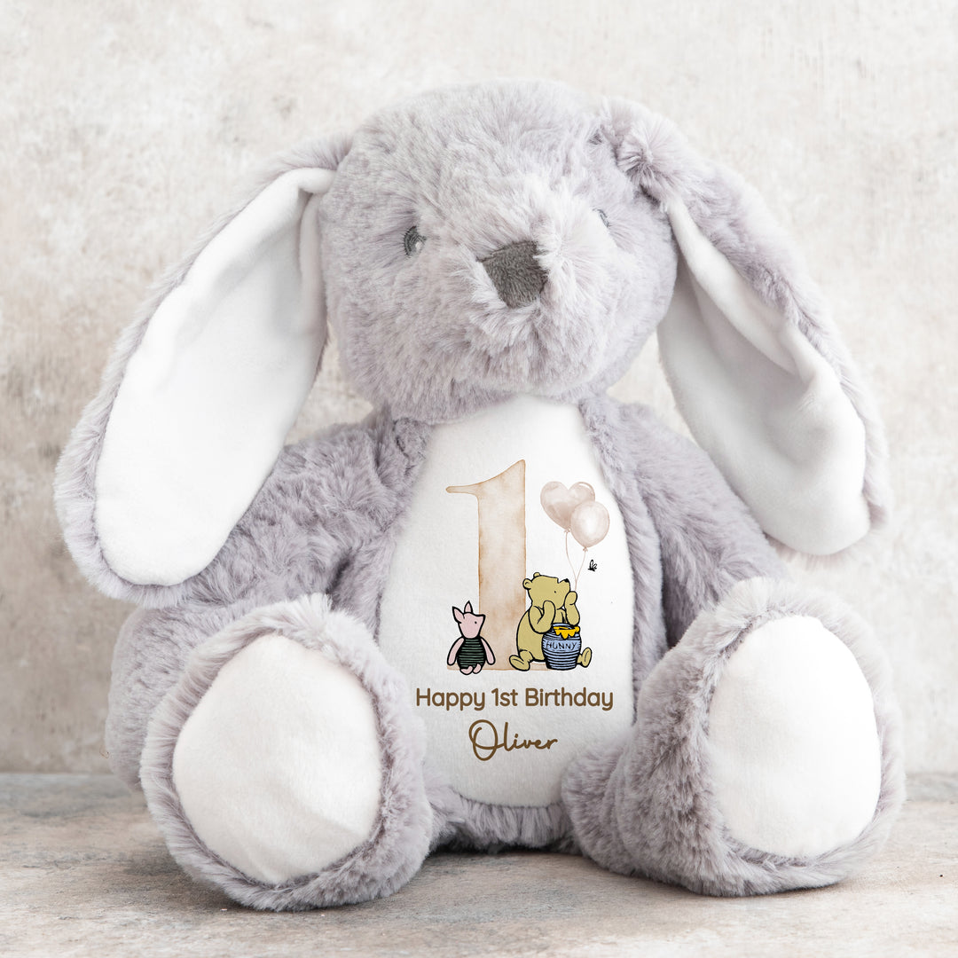 Personalised Beige Pooh Bear Birthday Teddy
