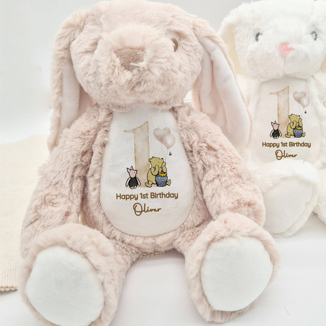 Personalised Beige Pooh Bear Birthday Teddy