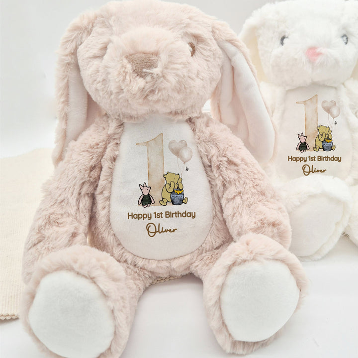 Personalised Beige Pooh Bear Birthday Teddy