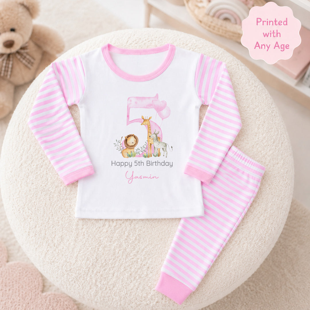 Personalised Jungle Safari Any Age Birthday Pyjamas