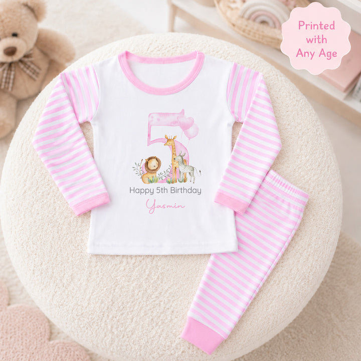 Personalised Jungle Safari Any Age Birthday Pyjamas