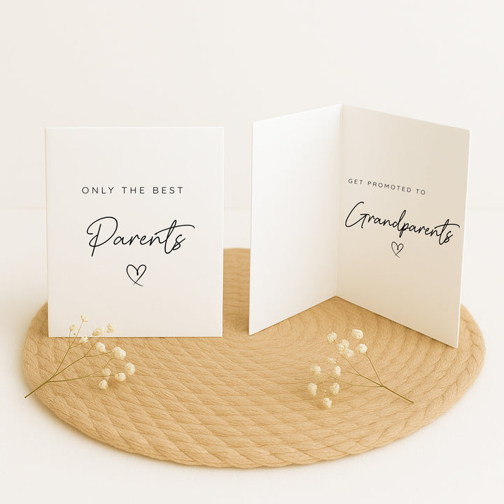 Only the Best Parents Get Promoted Baby Annoucement Card