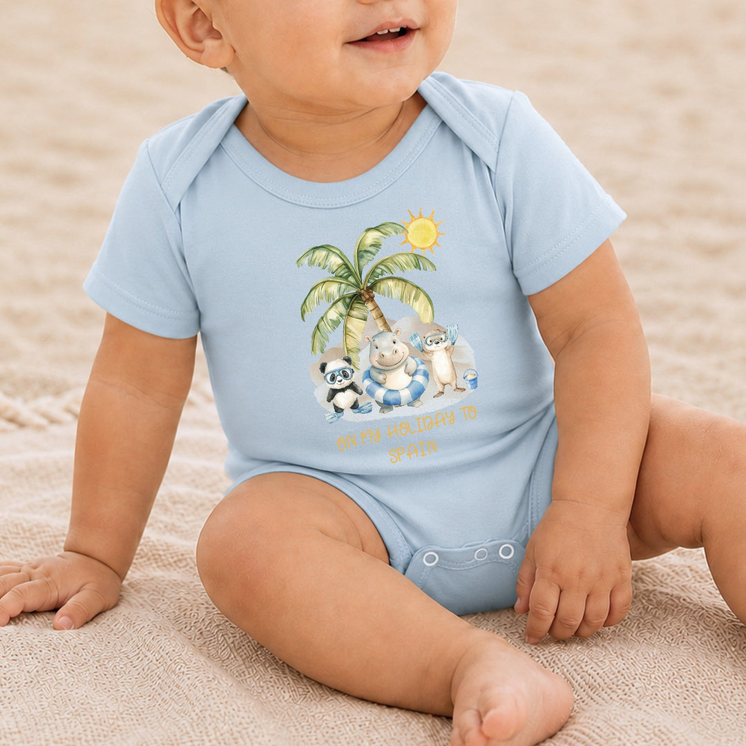 Personalised On My Holidays Romper