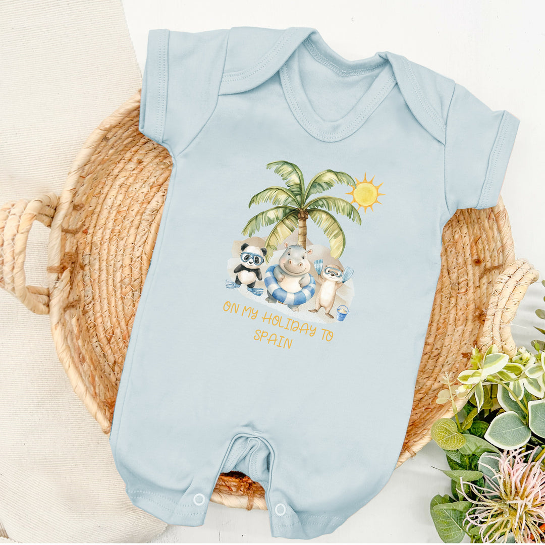 Personalised On My Holidays Romper