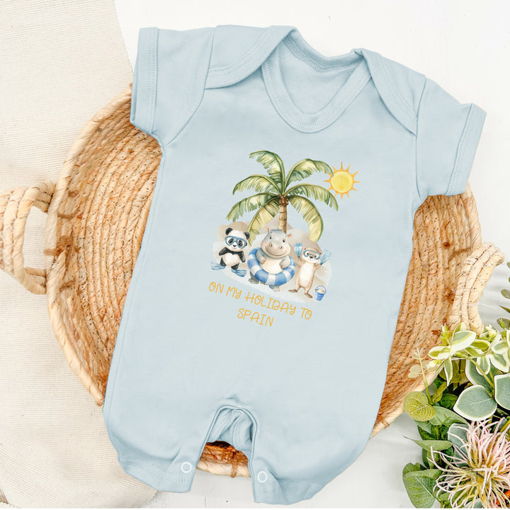 Personalised On My Holidays Romper