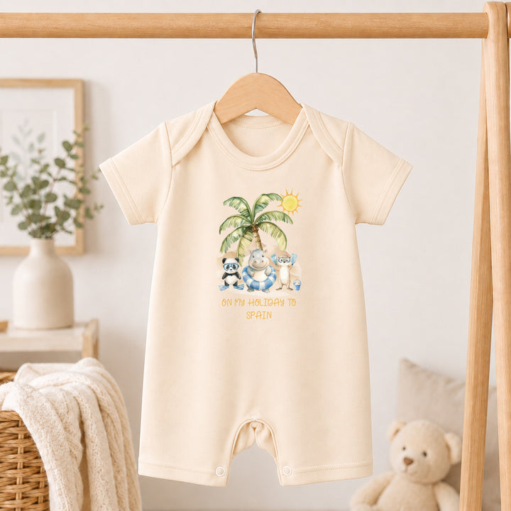 Personalised On My Holidays Romper