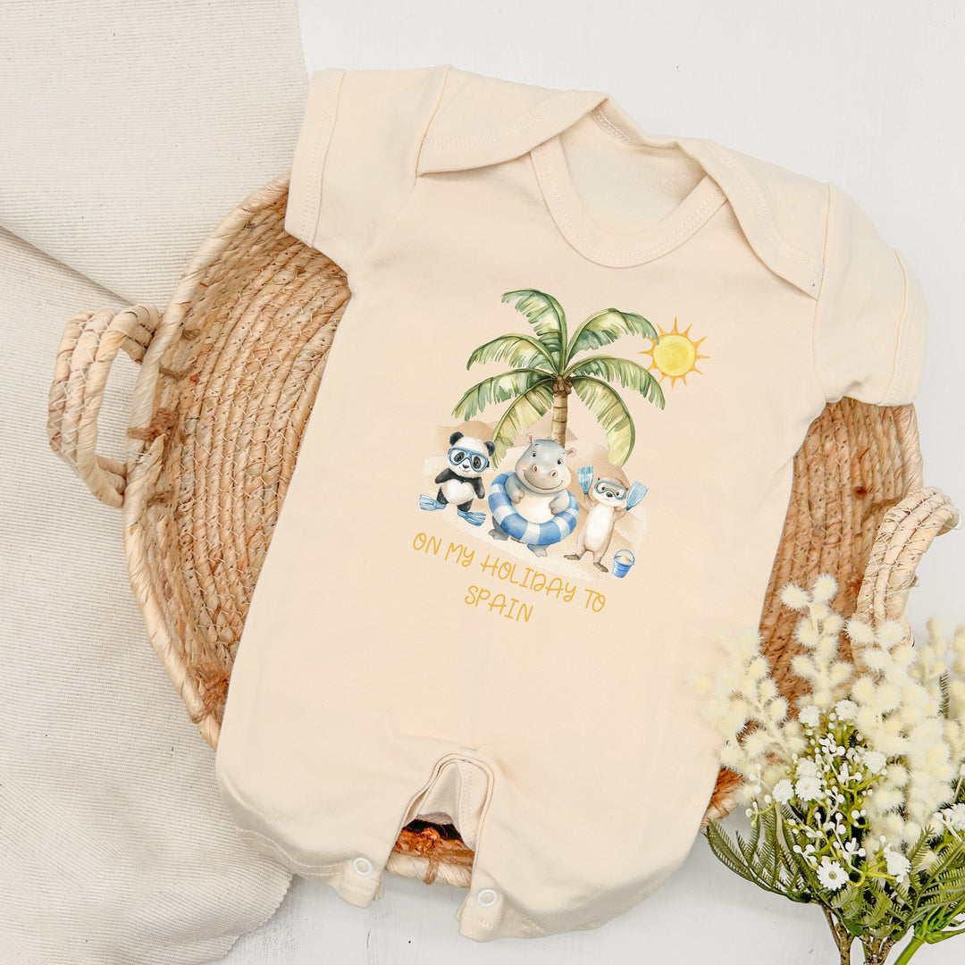 Personalised On My Holidays Romper