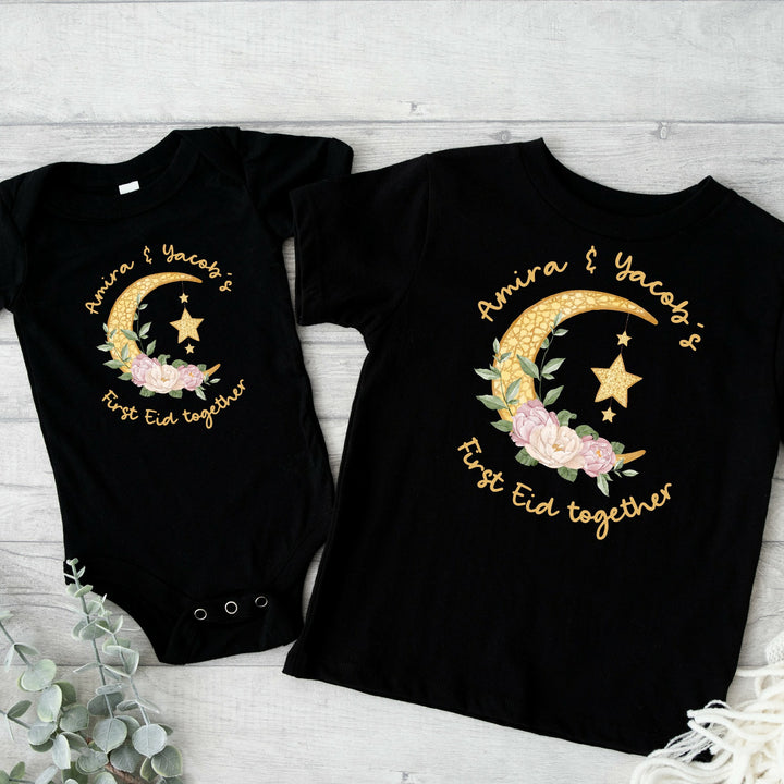 Personalised First Eid Together Baby Vest/Babygrow/T-shirt